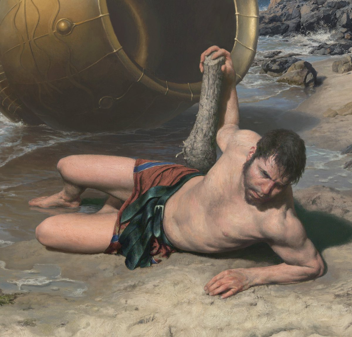 GM!! Two details of ‘Hercules and the Cup of Helios’. Digital painting.