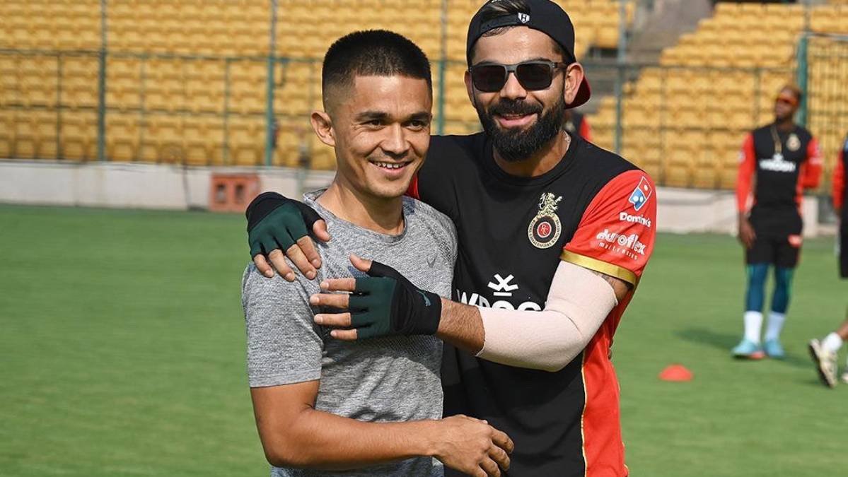 Sunil Chhetri said 'I did talk to Virat Kohli about my retirement decision. He is very close to me, understands me'. [PTI]