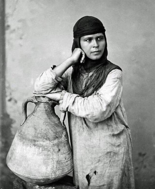 “Woman with pot” Egypt, circa c.1870.