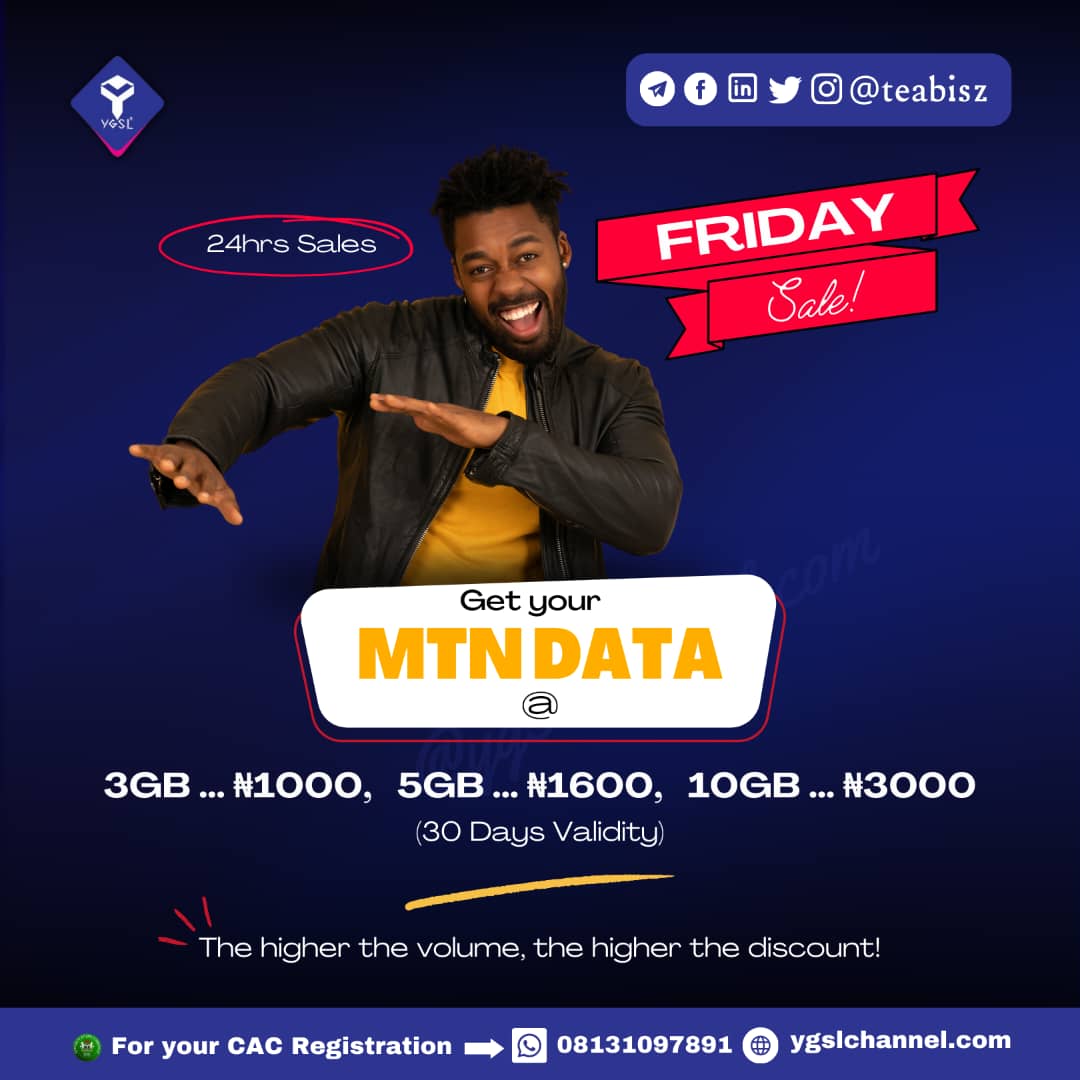 teabisz's tweet image. ✅ Send me a DM or ⤵️

✅ wa.me/2349014117426

Please, share...

God bless FRN! 🇳🇬

.
.

#Teabisz #DataBundle #TGIF #CAC #Flyer #Awoof