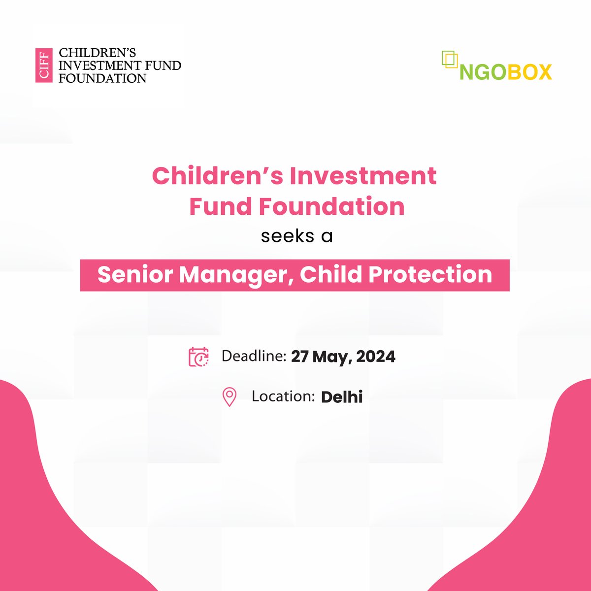 CIFF is looking for a Senior Manager in Child Protection. If you have experience in child protection programs and can communicate effectively about these initiatives, we want you on our team! Apply now: ngobox.org/job-detail_Sen… #JobOpening #SeniorManager #ChildProtection #CIFF