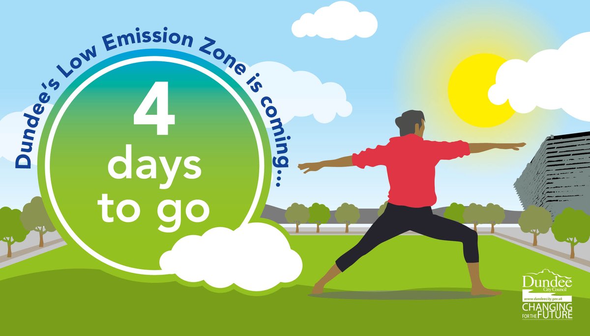 Dundee’s Low Emission Zone becomes fully enforced on Thurs 30th May.

Most drivers won’t be affected by the introduction of enforcement.

Check if your vehicle is compliant here: bit.ly/48kTkUA