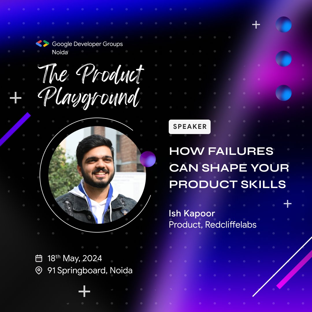 Unlocking the Power of Failure: Ish Kapoor Explores How Setbacks Sculpt Product Skills - Join us at The #Product Playground for an insightful journey into the invaluable lessons #failure can offer with @iamishkapoor tomorrow!