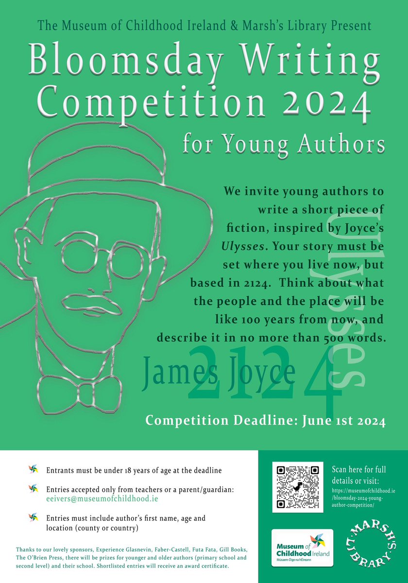 🥁Sofia Zambetti!📚With her rich background in English Literature & unique perspective on #JamesJoyce Sophia is a fantastic addition to our esteemed panel of judges!❤️Closing date is looming so get your entries in soon!✍️ museumofchildhood.ie/bloomsday-2024… #MuseumOfChildhoodIreland #write