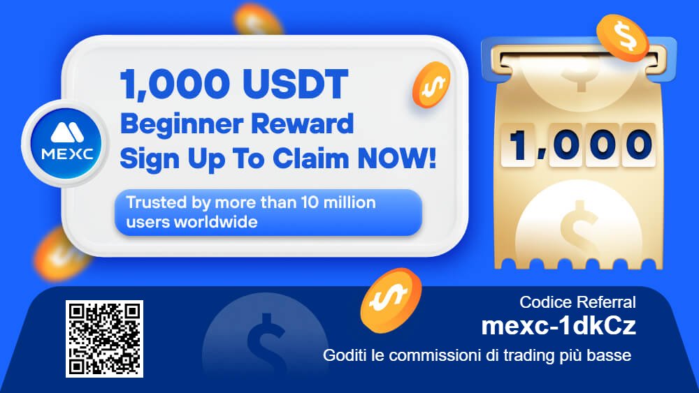 Dear friends, for those who decide to sign up now, @MEXC_Official  grants the opportunity to obtain up to $1000 #USDT in BONUS💰

📣Promotion valid ONLY FOR NEW MEMBERS📣

subscribe now 👉mexc.com/it-IT/register…

#MEXC #Crypto #CEX #Exchange #Bullrun #Trading #futureoftrading