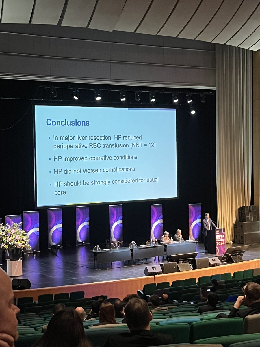 @ChamoGui Presenting the results of the PRICE-2 RCT: Hypovolemic Phlebotomy decreases blood transfusion at time of major hepatectomy with a Number Needed to Treat of 12. Will you start doing Hypovolemic Phlebotomies in your practice ? @IHPBA