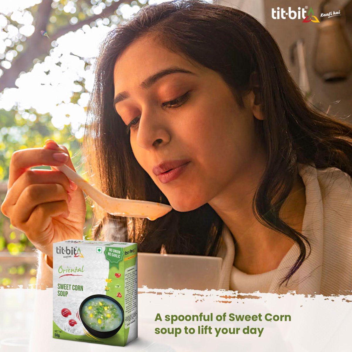 Soothing spoons of Sweet Corn soup from Tit-Bit are always available to make your day satisfying and fulfilling. ☺🥄🥣

🛒Shop now : bit.ly/TitBitSpicesCo…

#TitbitSpices #TitBit #KaafiHai #sweetcornsoup #cornsoup #corn #soup #healthy #healthyfood #healthylifestyle