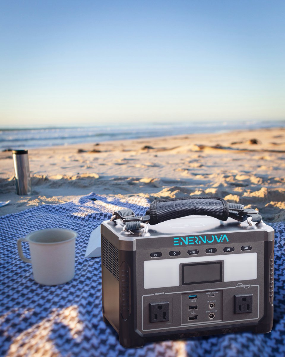 Summer's finally here! 🏊‍♀️You ready to hit the beach and camp out?
What cool stuff are you packing?
The ETA is a must-have for keeping your tunes bumping and your phone charged all night long.🌊🔋
#enernova #Summervibe  #solarpower #camping #campinglife #vanlife #RVLife