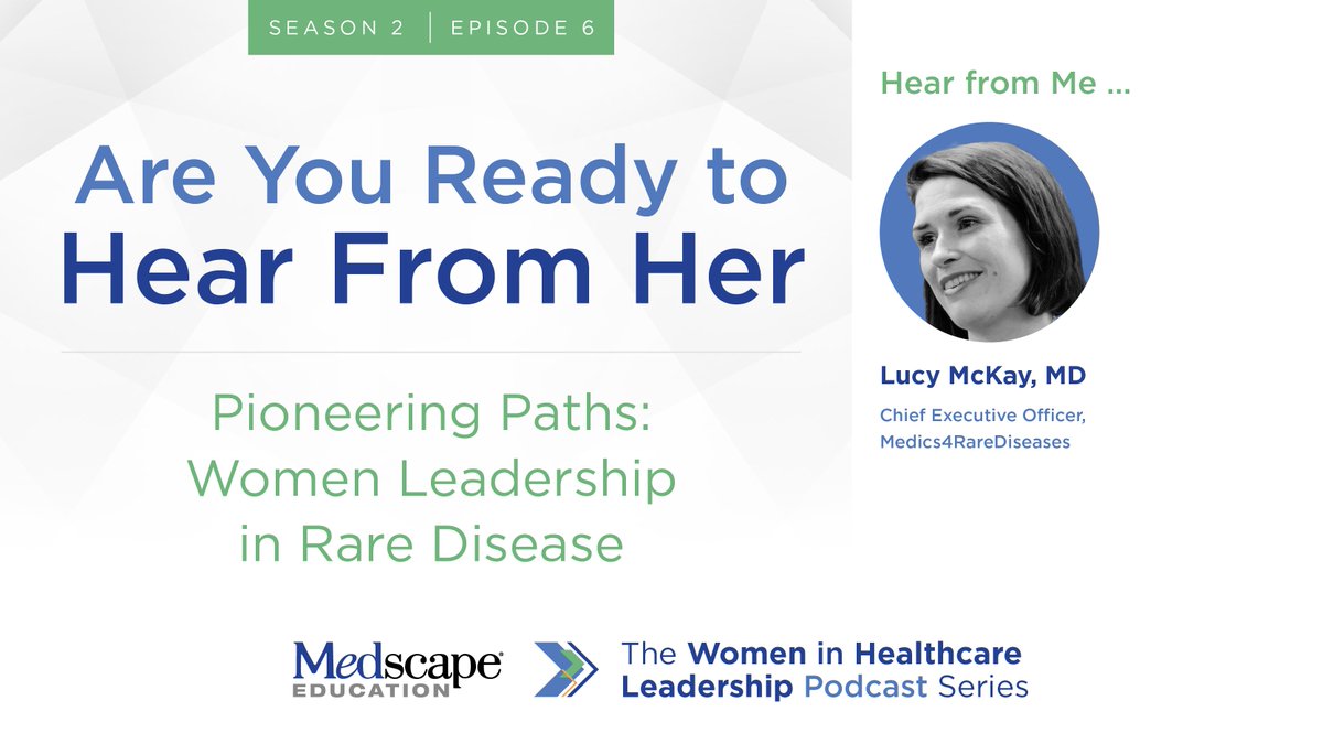 Lucy was recently on @MedscapeCME “Hear from Her” podcast series! 😃In her chat with Abigail Epstein from @TakedaPharma, they talk about the challenges of working in rare disease and why women are the drivers of change. Listen now! open.spotify.com/show/0uxarlNtu…