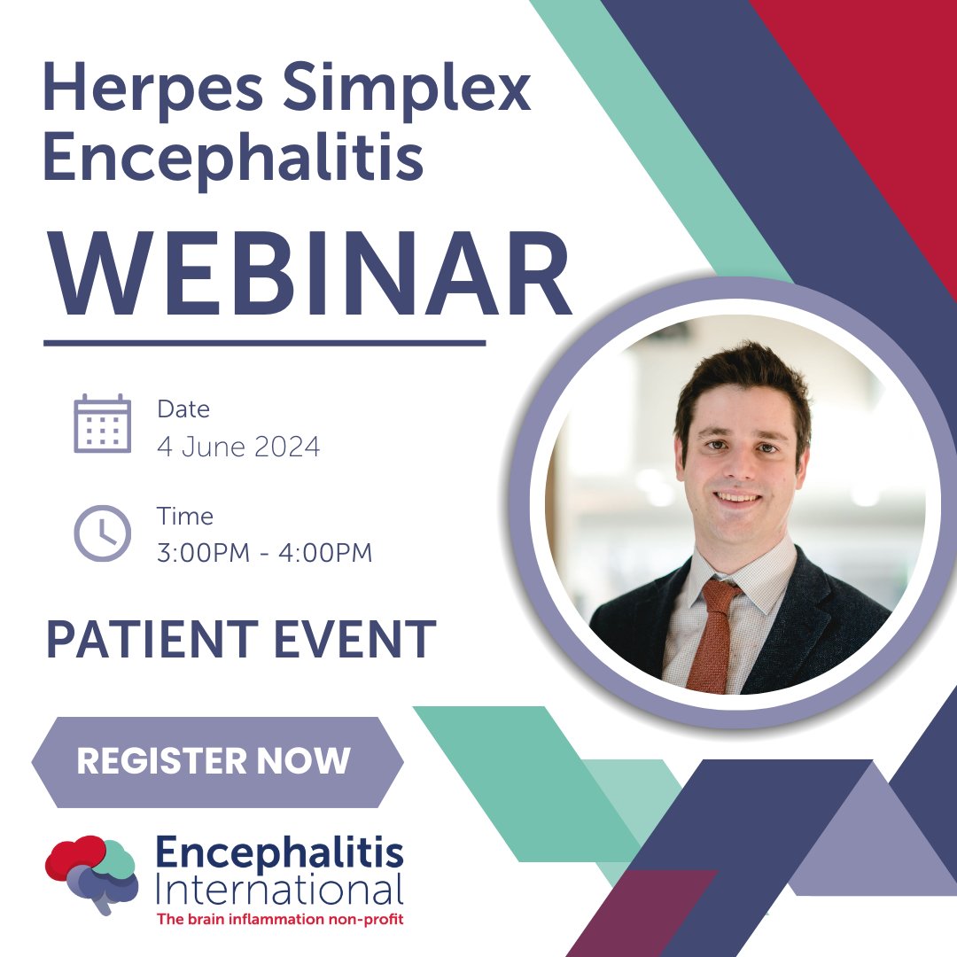 Know someone with #HSE? Join our FREE webinar for patients, families & carers on June 4th! Dr. Ellul, a leading neurologist, will discuss HSE & answer your questions. Register & gain valuable insights: eventbrite.co.uk/e/herpes-simpl… #EncephalitisAwareness #FreeWebinar