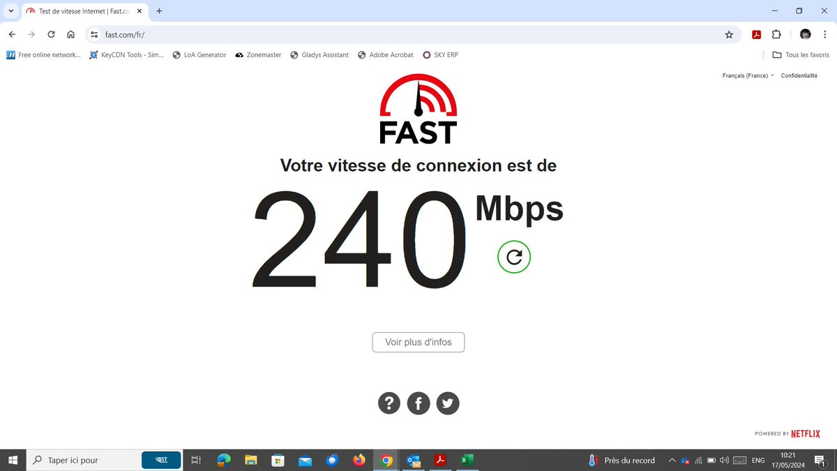 Je suis en Afrique de l'ouest , c'est pas Starlink , c'est de la fibre (FTTH)