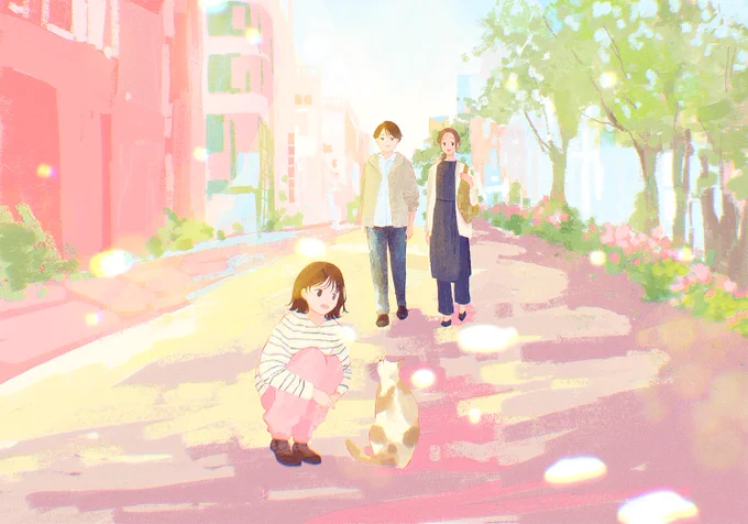 ユニクロ様のGWキャンペーンにてイラストを制作させていただきました。 