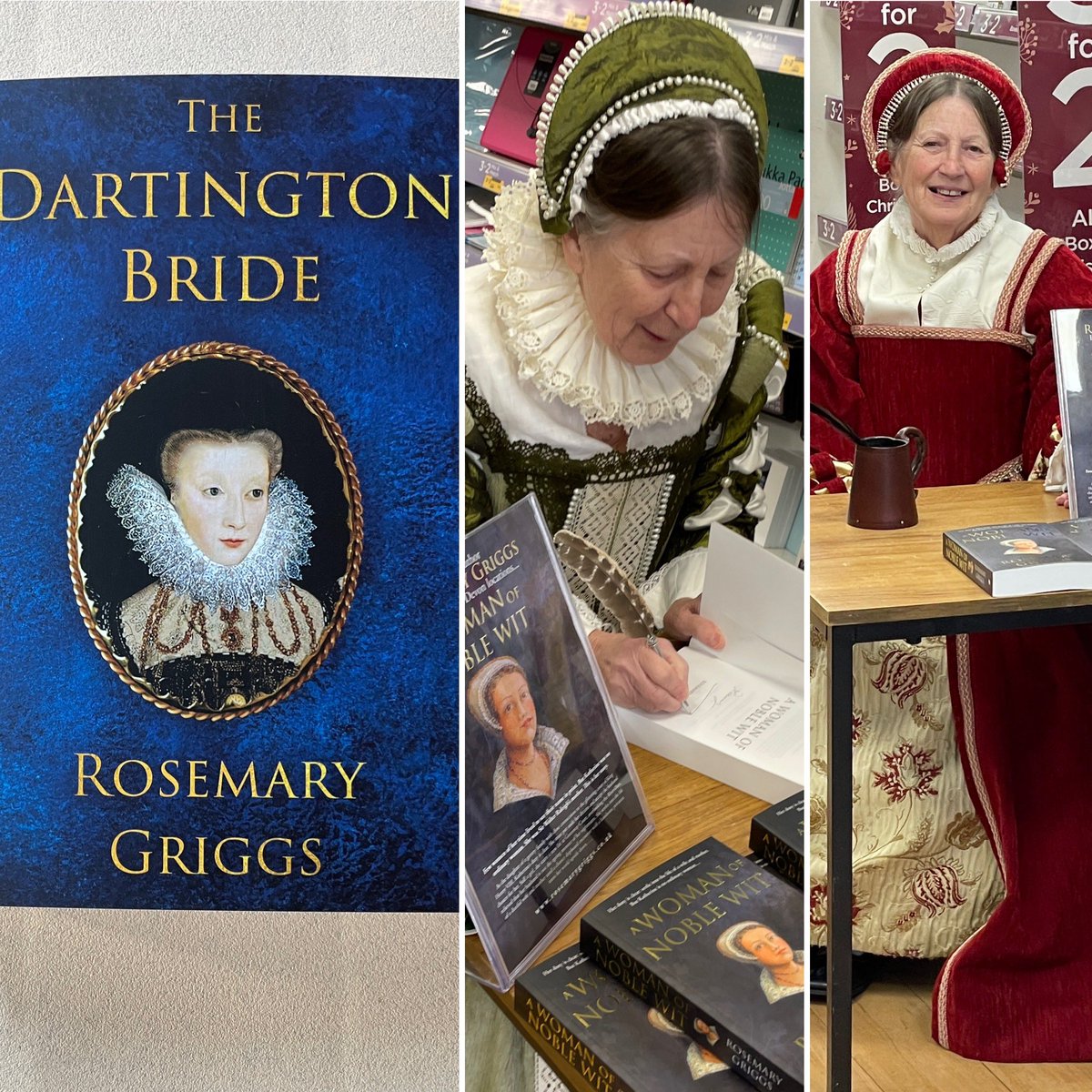 Meet the author — or is it the Lady Katherine? I’m Looking forward to returning to WHSmiths Newton Abbot store tomorrow morning , Saturday 18 May, 10am — 1pm. I’ll have my quill pen to hand #bookevent #devon #newbook #newtonabbot #historicalfiction