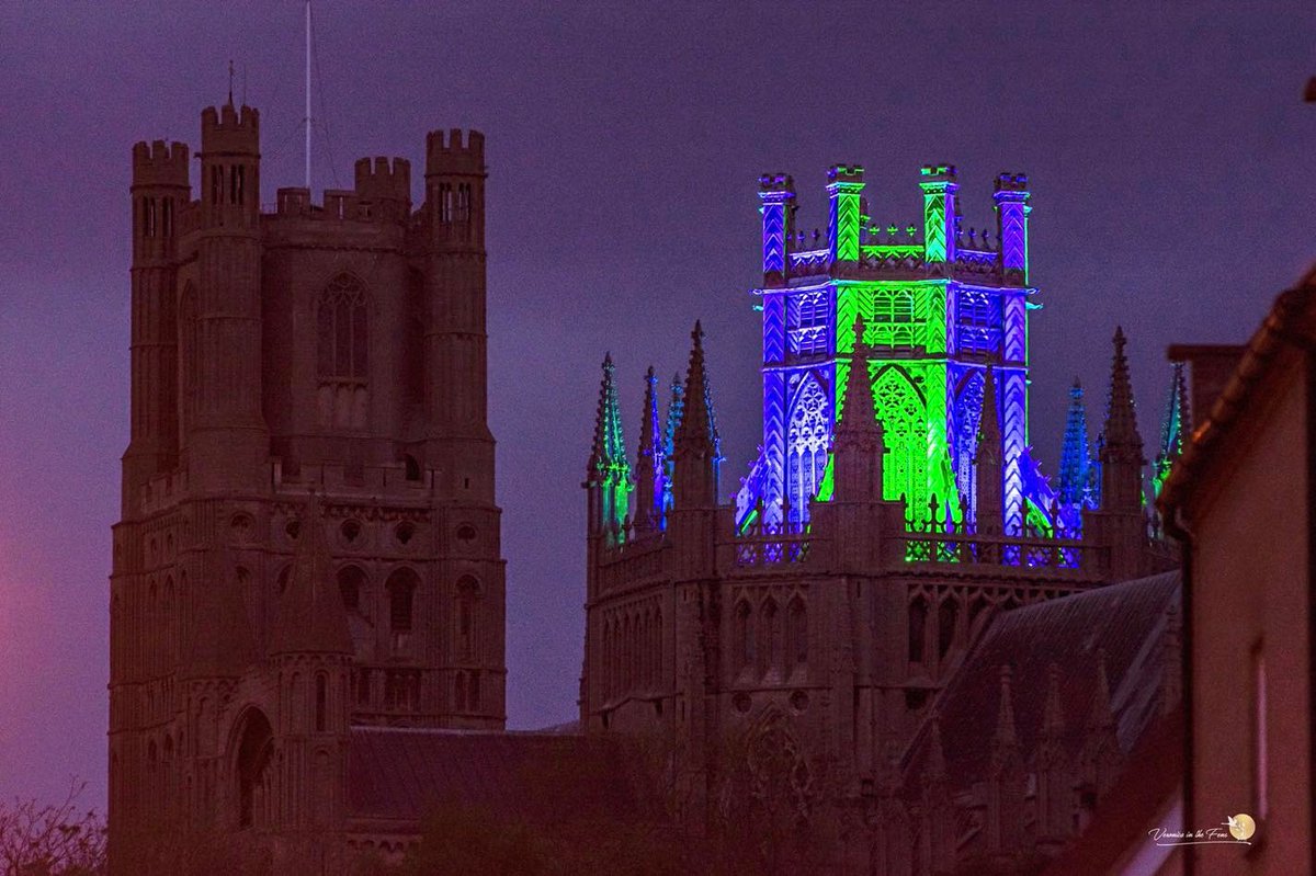 🔵🟢 Our Octagon Tower will be illuminated Blue & Green tonight for 'Shine a light on NF'. NF refers to a group of genetic conditions that cause tumors to grow on nerves throughout the body. May is NF Awareness Month: ctf.org @ChildrensTumor 📸 @VeronicaJoPo