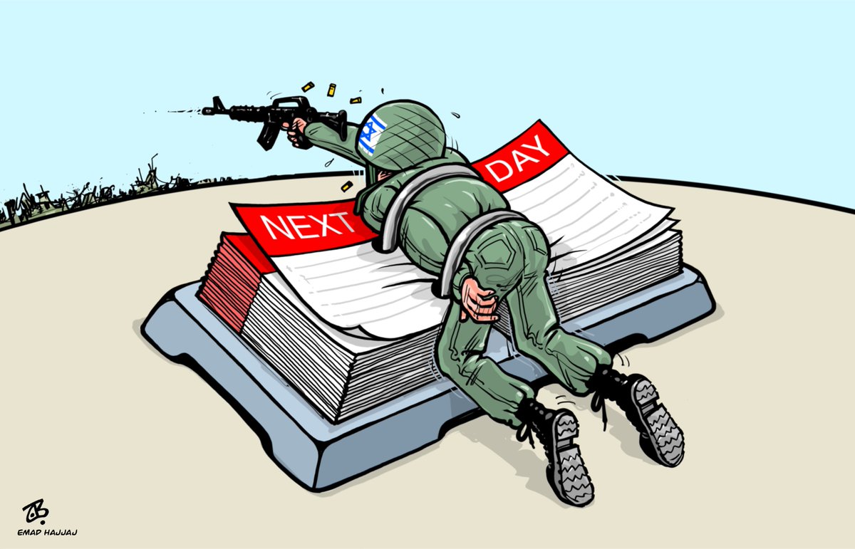 ✍️Le dessin de la semaine @CartooningPeace 🇵🇸🇮🇱 La guerre à Gaza vue par le caricaturiste Emad Hajjaj