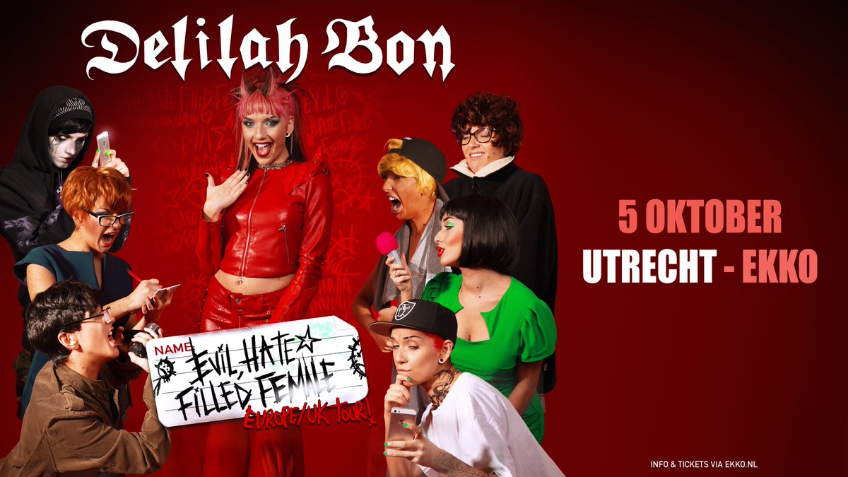 Net bevestigd: zaterdag 5 okt brengt de Britse Delilah Bon haar eigenzinnig brat-punk met invloeden van Y2K hip-hop en 90's rap-metal naar EKKO. Haar gedurfde persoonlijkheid en grensverleggende geluid zal het publiek omver te blazen. Tickets & info: ekko.nl/event/delilah-…