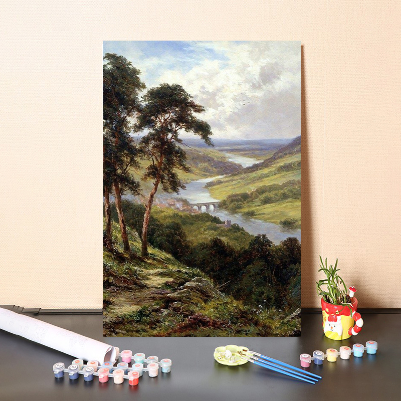 Hand painted digital oil paintings are creative gift idea! #drawing #digitalart #artlover #easydiy #diypainting #giftideas #numberpainting #scenery