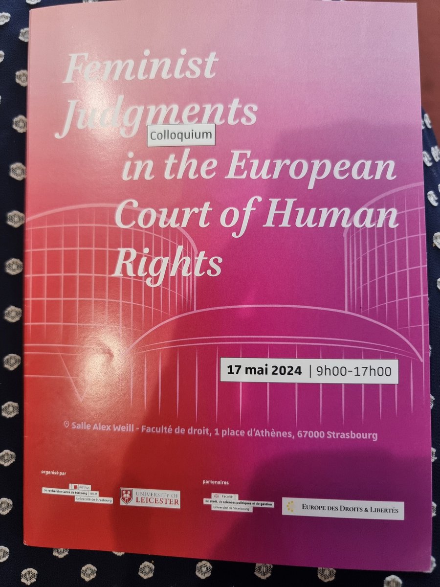 Brilliant to present on mine & @jojohjhj feminist rewrite of Opuz v Turkey and engage with Judge Ioannis Ktistakis & other Judges from the European Court of Human Rights today @ Strasbourg University today