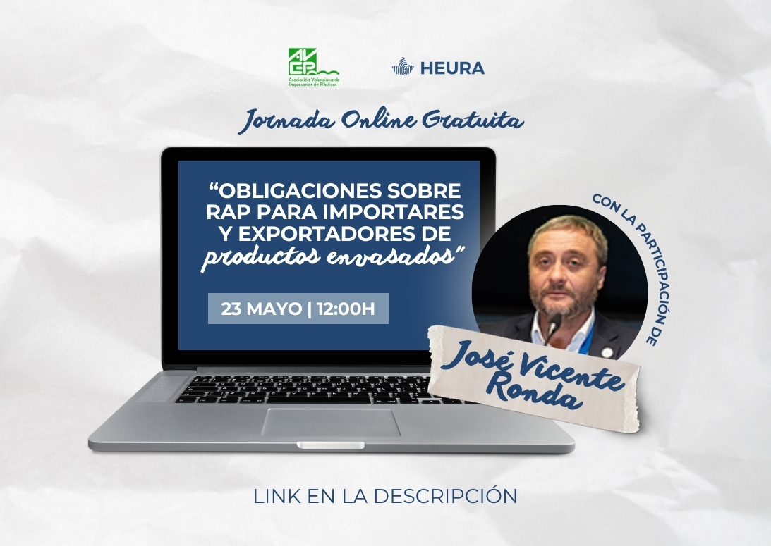 📅 El 23 de mayo, Heura participará en la jornada online gratuita de AVEP sobre "Obligaciones RAP para importadores y exportadores de envases plásticos sobre RAPs en terceros países” 

¿Quieres inscribirte? Link aquí mismo: n9.cl/ofx0z

#Heura #HeuraGestioAmbiental