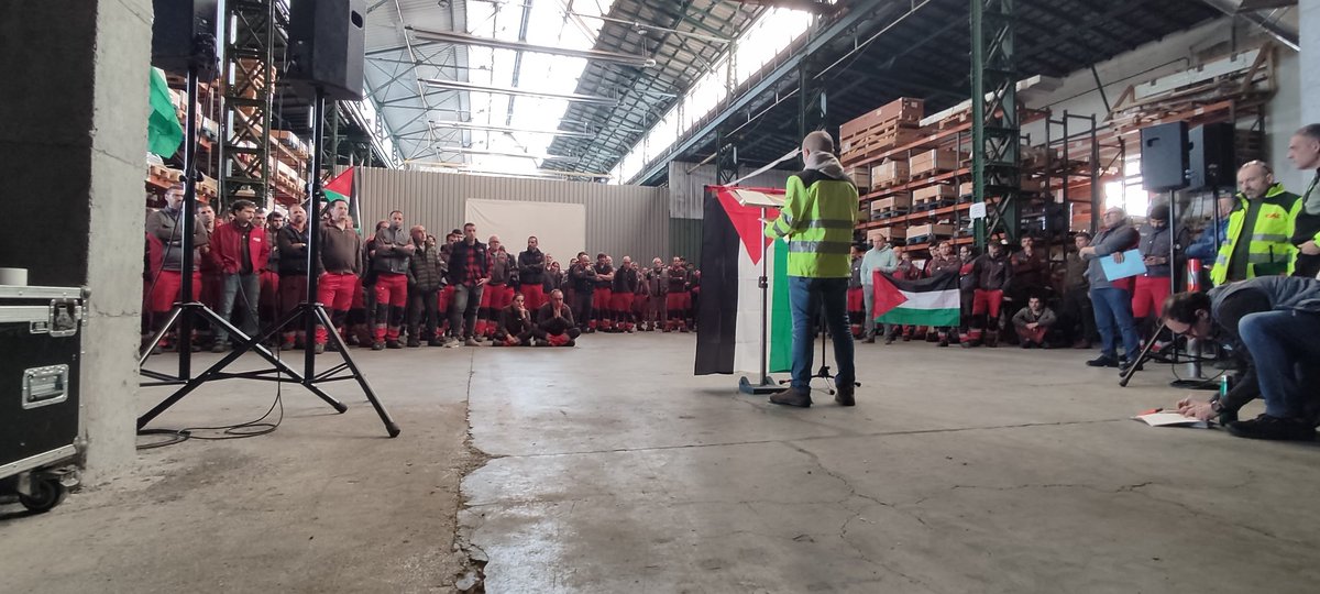 labcaf's tweet image. Israel burutzen ari den genozidioaren aurka eta Palestinar herriari babesa emateko, langile batzarra eta elkarretaratzea burutu ditugu Beasaingo eta Irungo #CAF|en.

#LangileokPalestinarekin
#WorkersForPALESTINE 
#SOSRafah