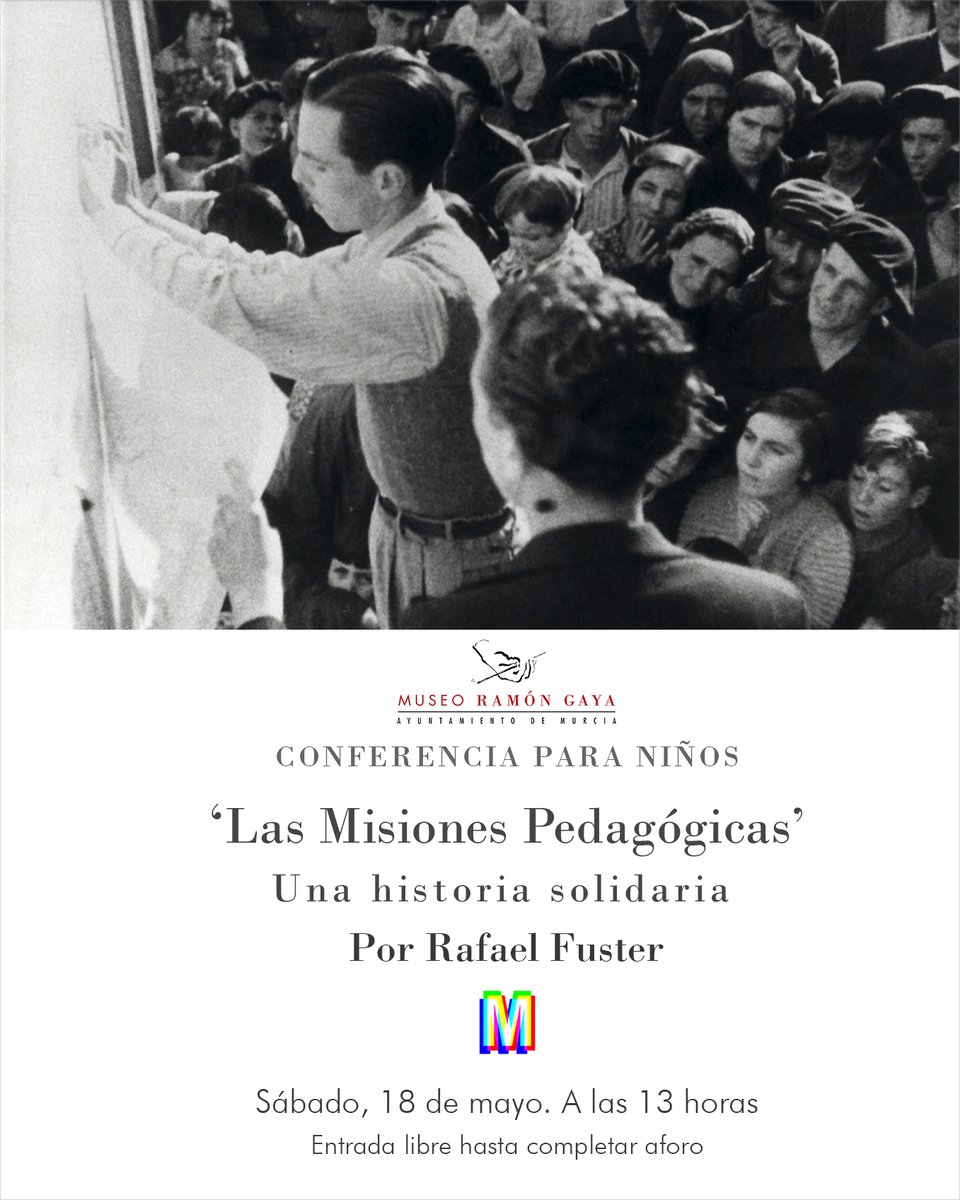 CONFERENCIA PARA NIÑOS
'Las Misiones pedagógicas. Una historia solidaria'.
Impartida por Rafael Fuster
Entrada libre hasta completar aforo.
📌 Sábado, 18 de mayo. A las 13 horas.
@IcomEsp #DIM2024 #DíaInternacionalDeLosMuseos #NocheEuropeaDeLosMuseos
#Nuitdesmusees #NDM2024