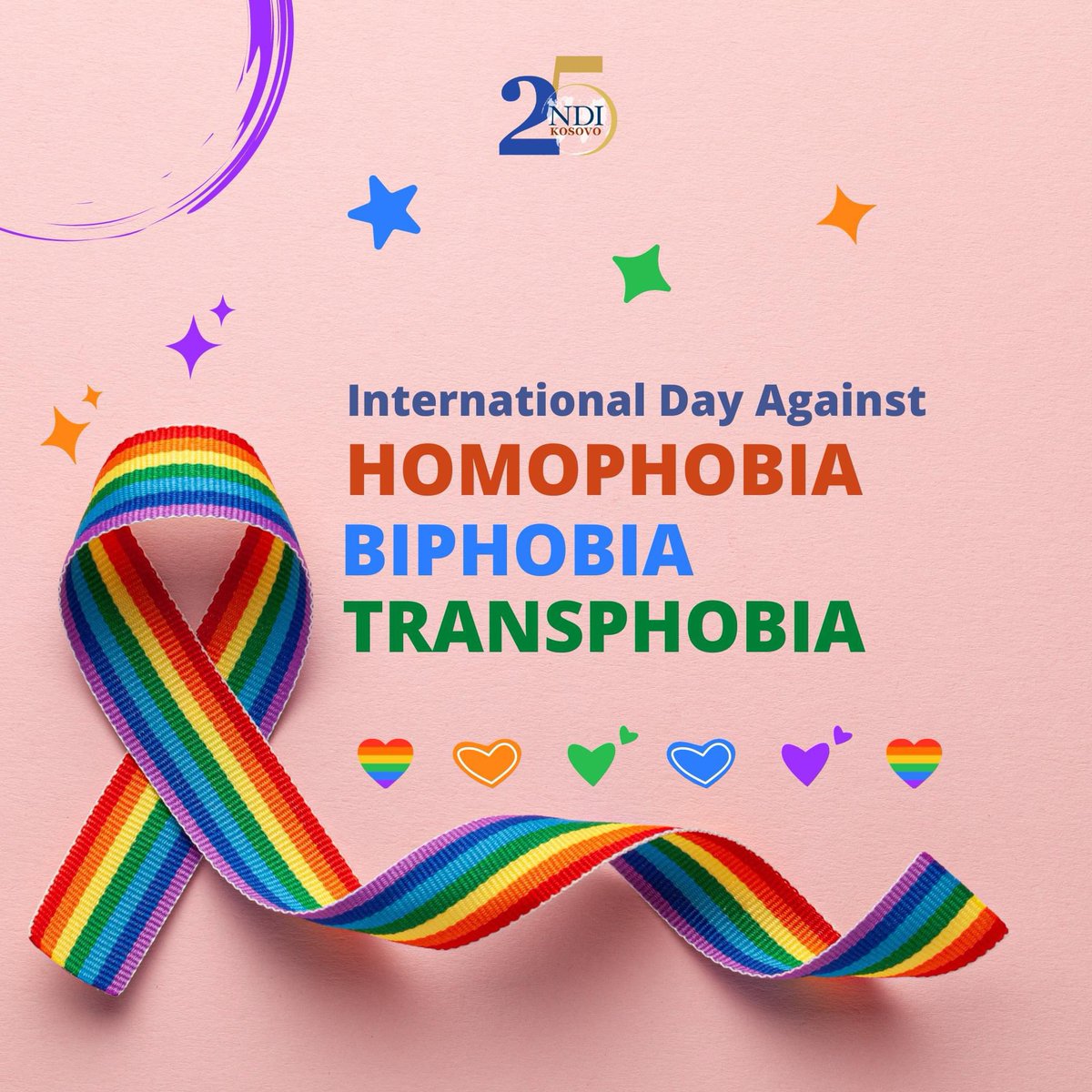 Love is love 💜 Today and every day, let's stand together against discrimination and celebrate love, acceptance, and diversity. 🌈 #NDIKosovo #NDIKosovo25 #IDAHOBIT #LoveWins