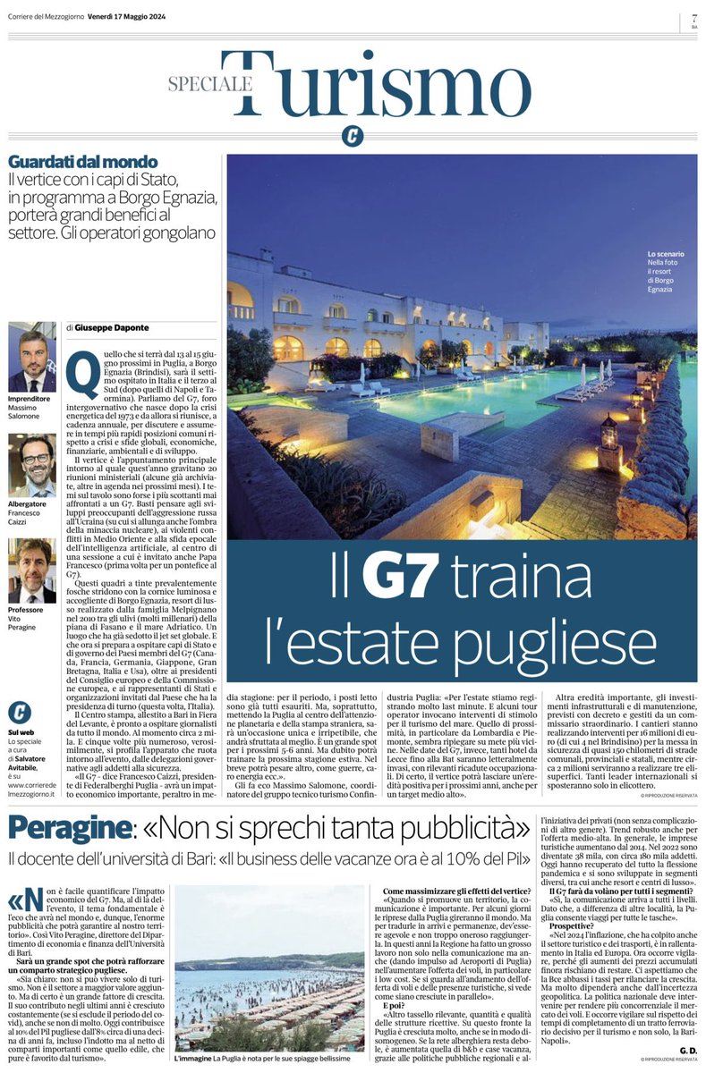 SPECIALE TURISMO IN PUGLIA-#corrieredelmezzogiorno #gruppotecnicoturismoconfindustriapuglia #weareinpuglia