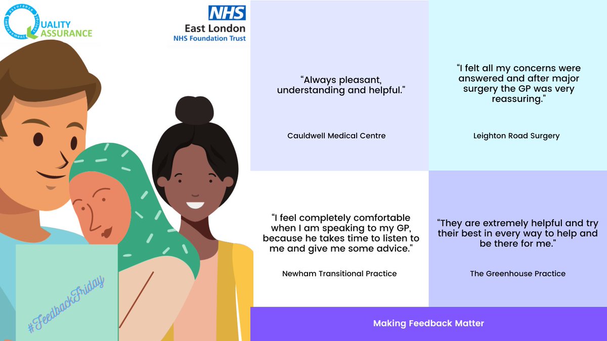 Special thanks to our primary care services this #FeedbackFriday! Thank you for your fantastic work and to the service users for sharing their experience 👏