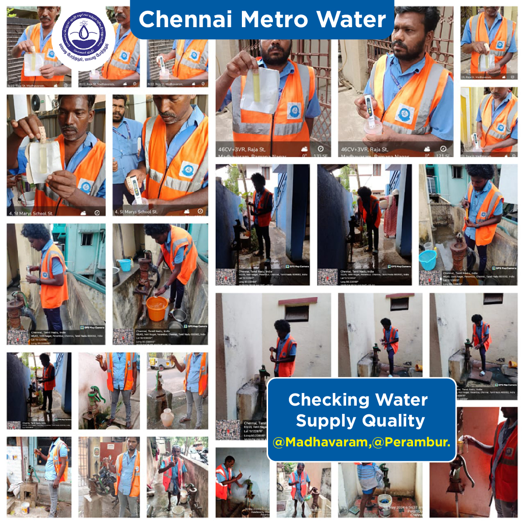 Testing Water Quality

#CMWSSB | #ChennaiMetroWater | @TNDIPRNEWS @CMOTamilnadu @KN_NEHRU @tnmaws @PriyarajanDMK @RAKRI1 @MMageshkumaar @rdc_south