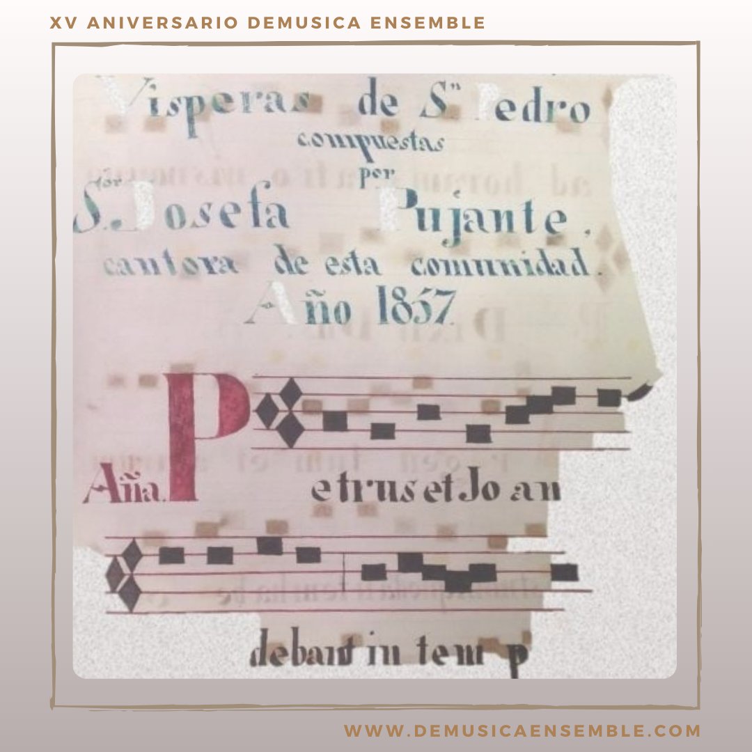 Próxima cita:

22/05 20.30 h - Iglesia de las Anas (Murcia)

Vísperas de Sor Josefa Pujante - Festival Tres Culturas 

🙏 @ayuntamientodemurcia @museociudaddemurcia

#DeMusicaEnsemble #DeMusicaEnsembleXVaniversario #15añosdeDeMusicaEnsemble #SorJosefaPujante #SONIDOSDELSILENCIO