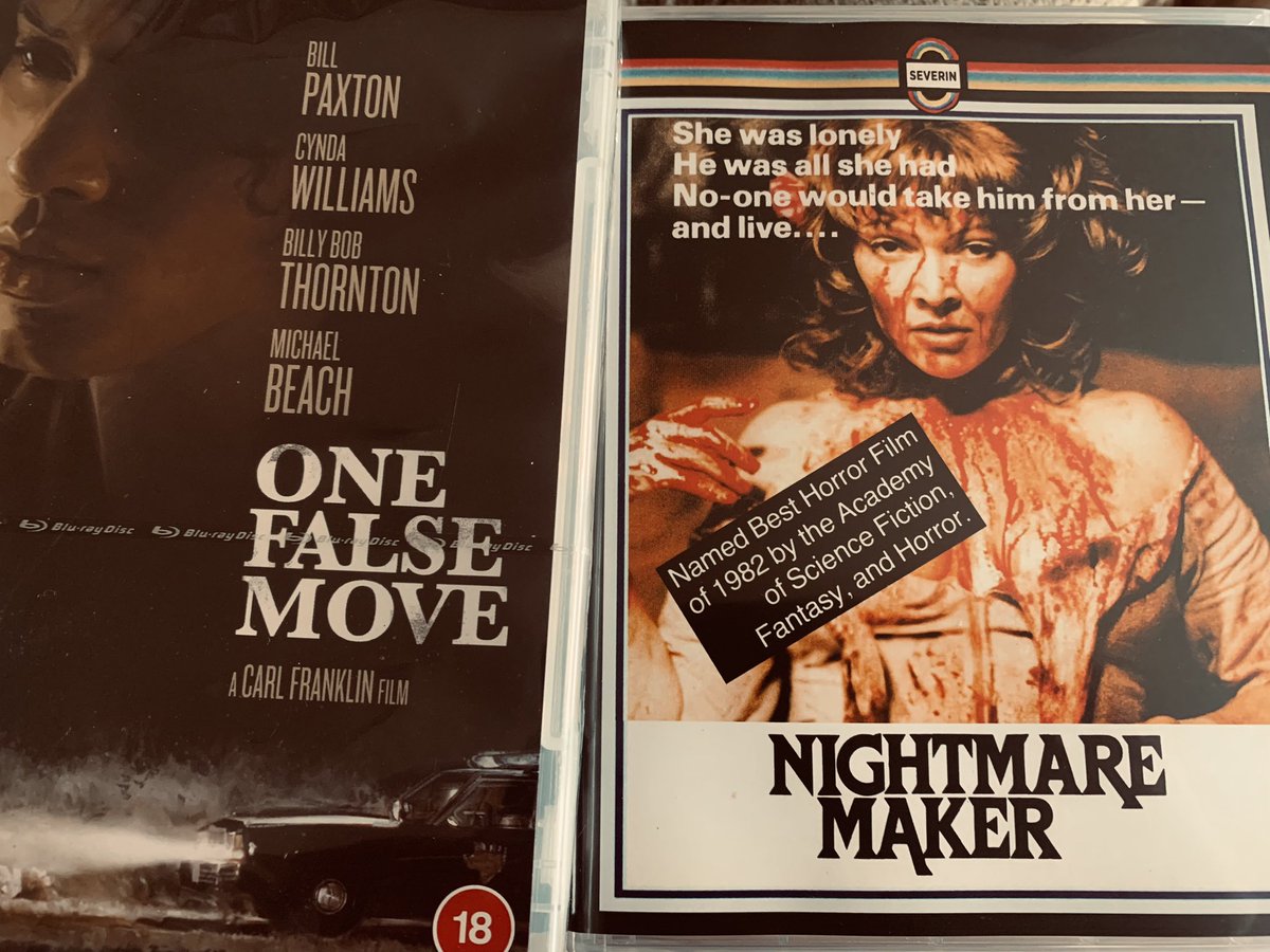 I love the fact that @SeverinFilms’s excellent new Blu-ray release of NIGHTMARE MAKER has the classic VHS art on the reverse sleeve. Looks bloody awesome!
