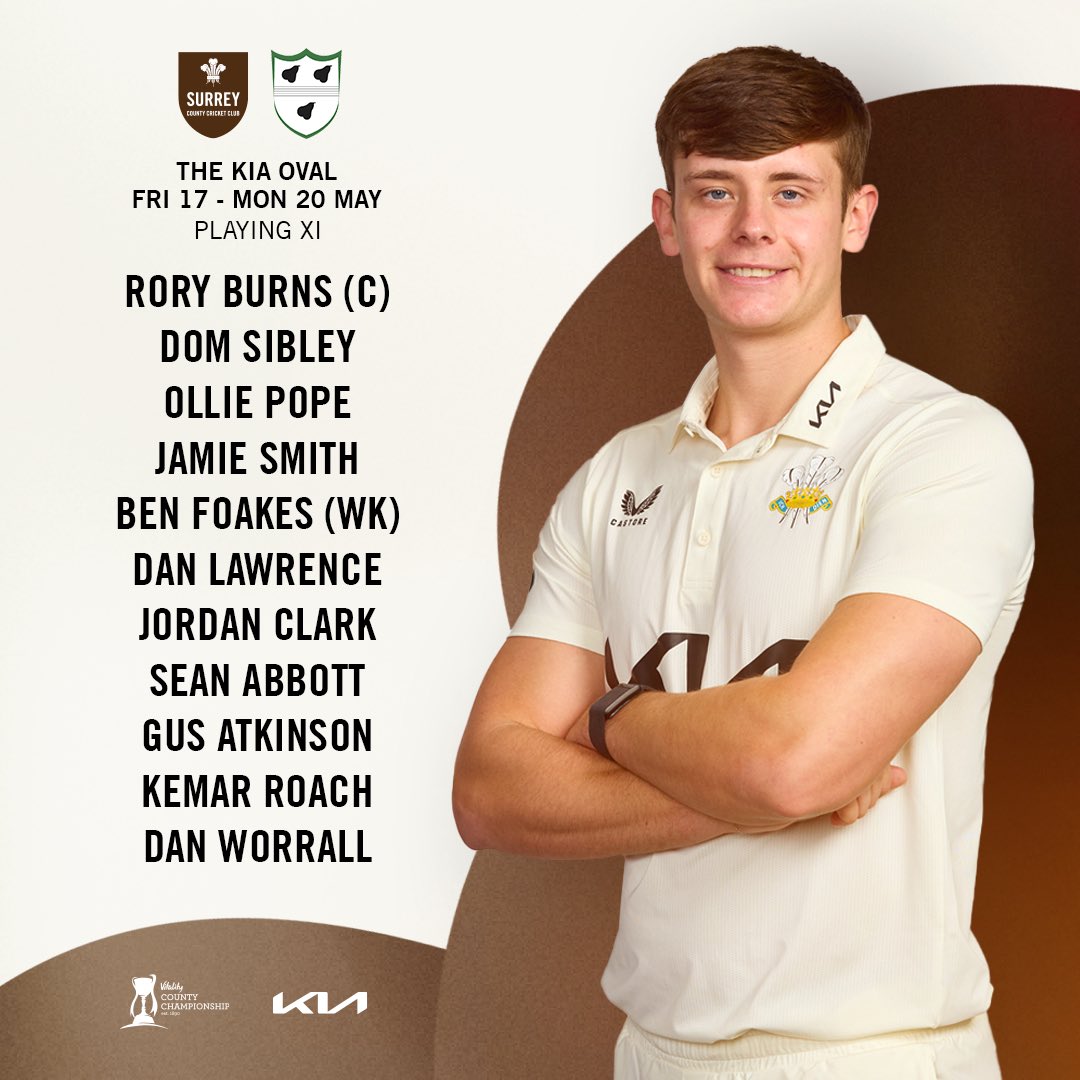 Gus Atkinson returns to the Surrey XI! 💪 

Worcestershire win the toss &amp; elect to bowl. 

🤎 | #SurreyCricket