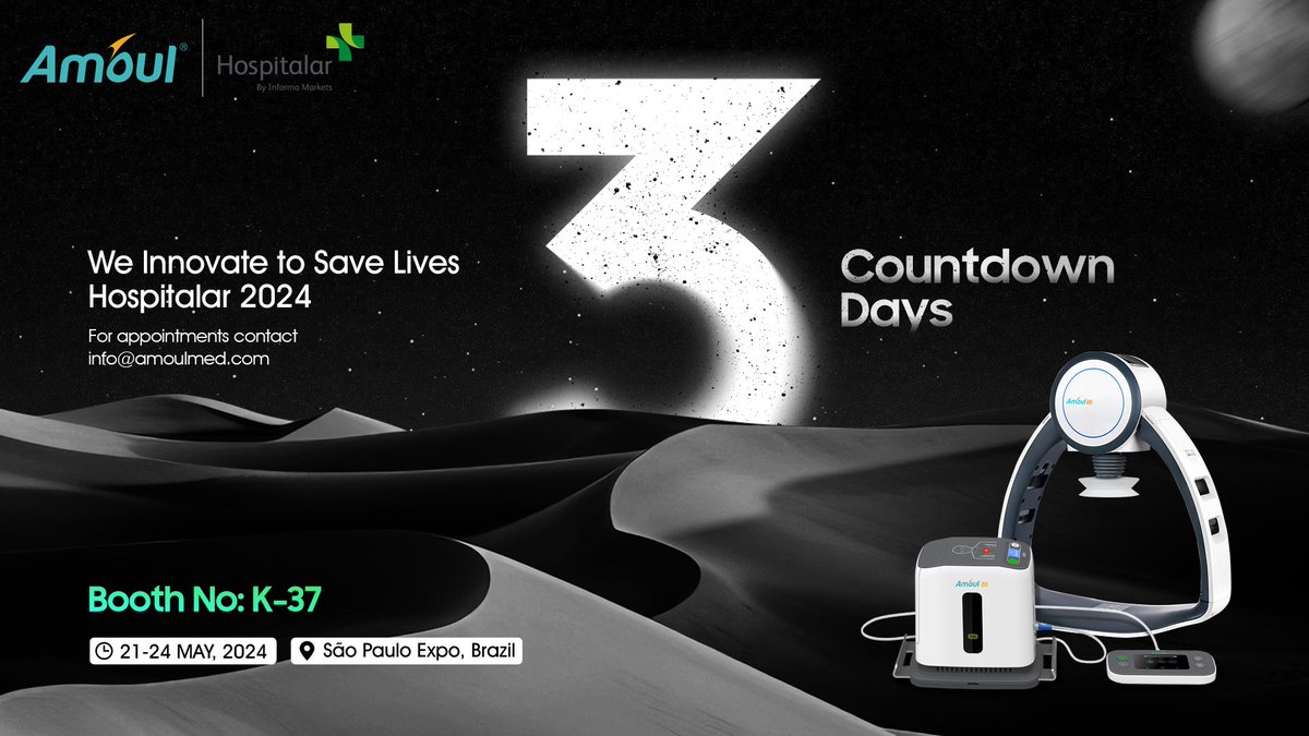 Get ready because Hospitalar 2024 is just around the corner! ⌛️ With only three days to go, make sure to stop by booth K37 to experience our cutting-edge life support innovations firsthand. 😍 See you there! 

#Hospitalar #Hospitalar2024 #SãoPaulo