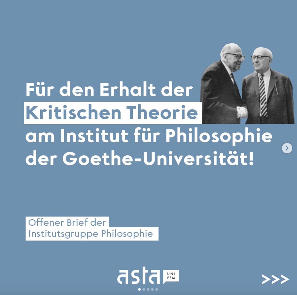 Für den Erhalt der Kritischen Theorie am Institut für Philosophie der Goethe-Universität!
Offener Brief der FS Philosophie zur Neubesetzung der Professur für praktische Philosophie (Nf. Christoph Menke): docs.google.com/document/d/15N…