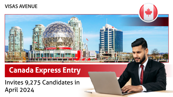 🎉 **Canada Express Entry Invites 9,275 Candidates in April 2024!** 🎉

📞 Call Toll-Free: 78-18-000-777 or 📧 Email: info@visasavenue.com.

#CanadaImmigration #ExpressEntry #VisasAvenue #Immigration2024 #CRSscore #CanadianPR #ImmigrationNews #CanadaBound