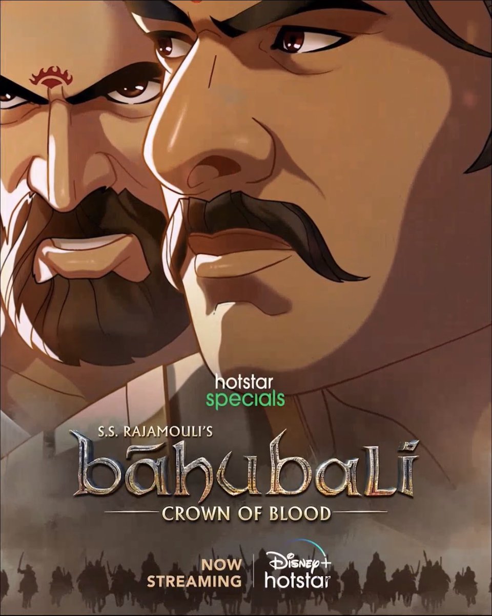 Witness the battle of the crown!👑
.
Hotstar Specials S.S. Rajamouli’s Baahubali : Crown of Blood is now streaming.
.
#MovieSnapster #Baahubali #Baahubali3 #SSRajamouli #Prabhas #GraphicIndia #DIsneyPlusHotstar #BaahubaliOnHotstar