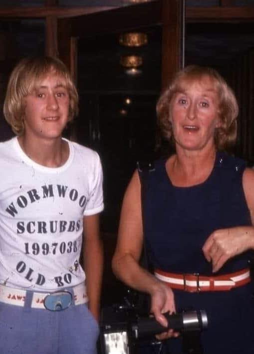 Nic Lyndhurst with his mother, Liz.