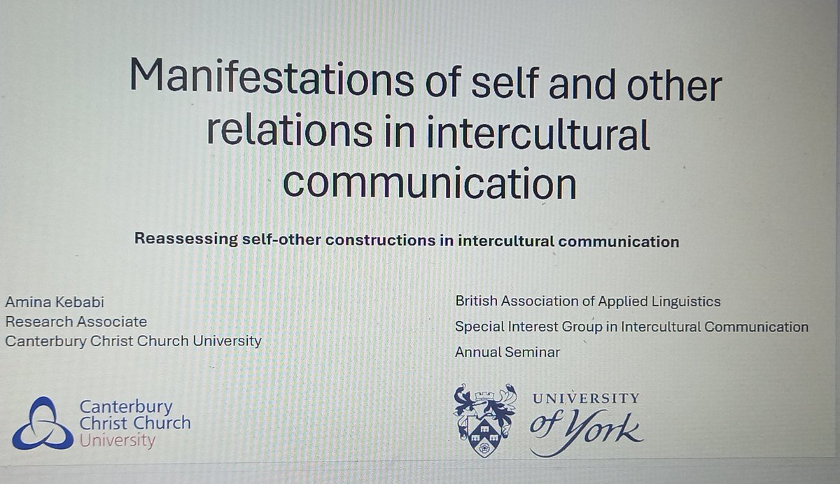 I am so excited to be delivering a seminar @theUniversityofYork for #theBritishAssociationofAppliedLinguistics #SpecialInterestGroup in Intercultrual Communication #AnnualSeminar.