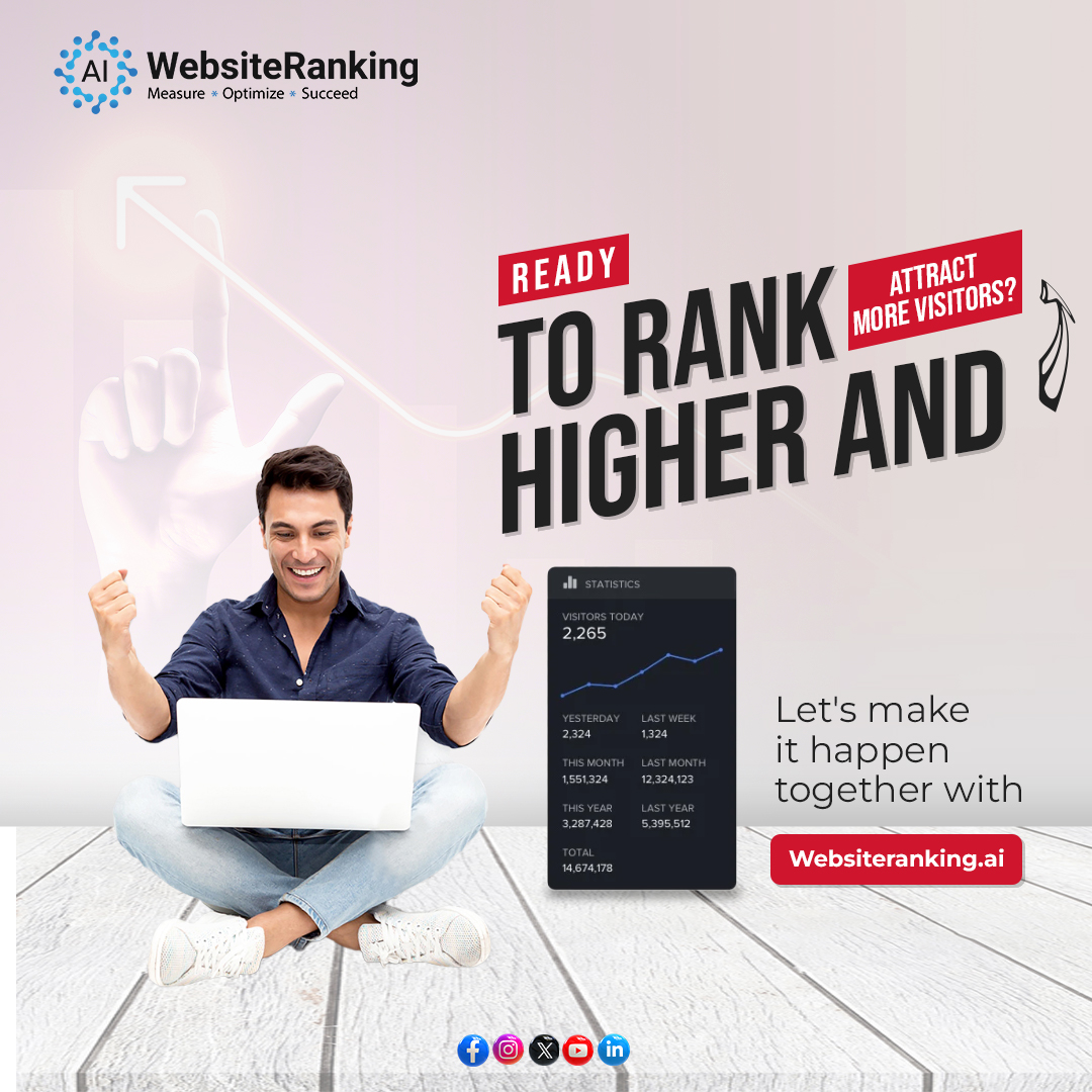 Elevate your website's success with Websiteranking.ai: Together, let's soar to new heights!

#websiteranking #growthonline #rankwebsite #aitool #leadgenerator