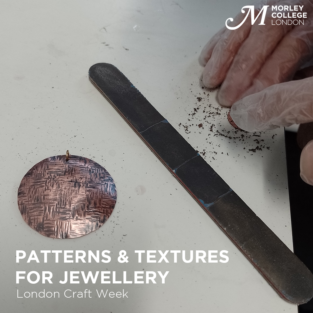 ✅ ‘Strike a Mark! Patterns and Textures for Jewellery using Punches and Hammers workshop Not sure what to do this Saturday? ow.ly/g5lC50RJvY5 #JewelleryMaking #WorkshopFun #CreativeCrafts #MakersOfMorley @londoncraftweek
