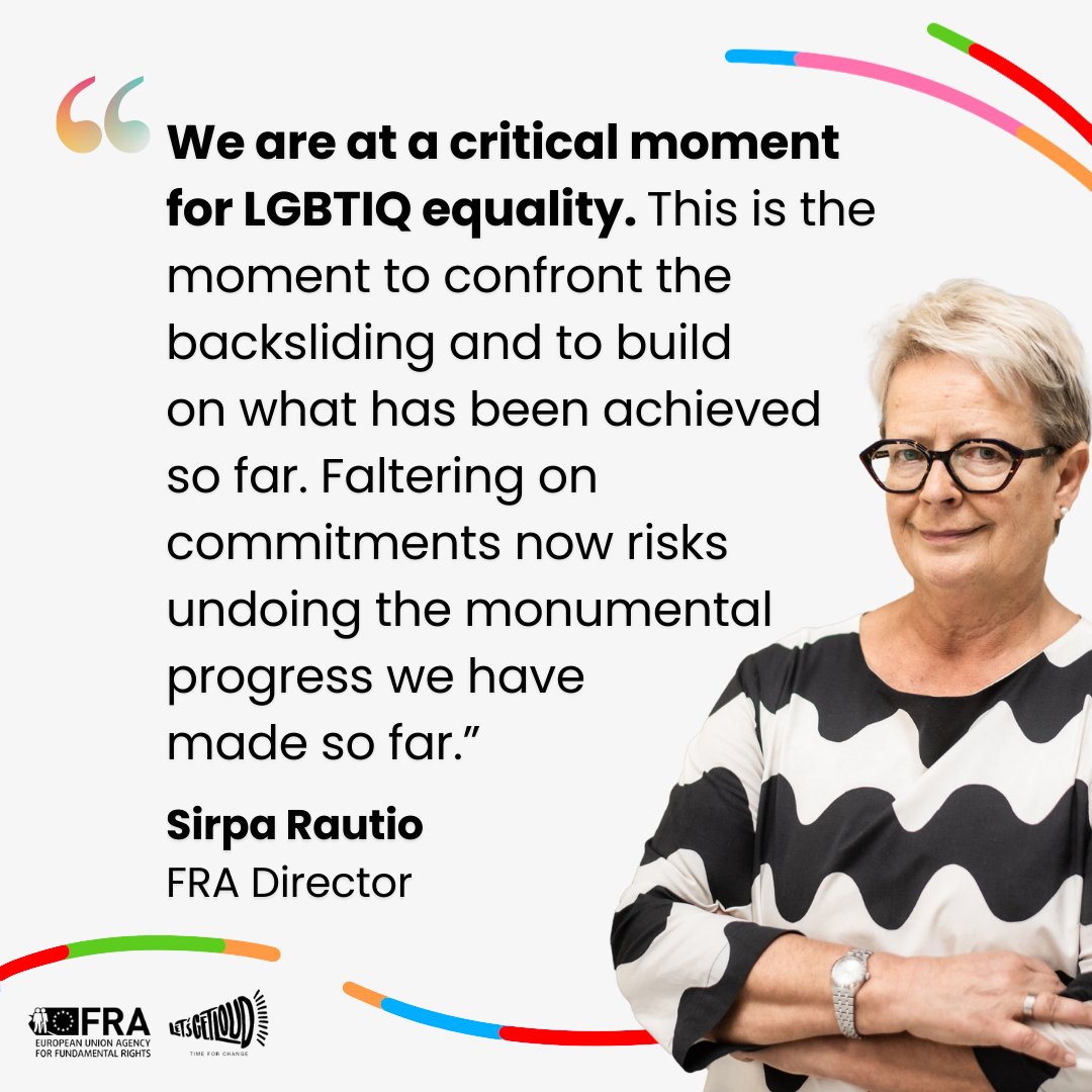 💬 We are at a critical moment for #LGBTIQ equality, says #EURightsAgency Director @Sirpa_rautio at today's @EU2024BE event on promoting the rights of LGBTIQ people. 📜Read the speech here: europa.eu/!qJhryq