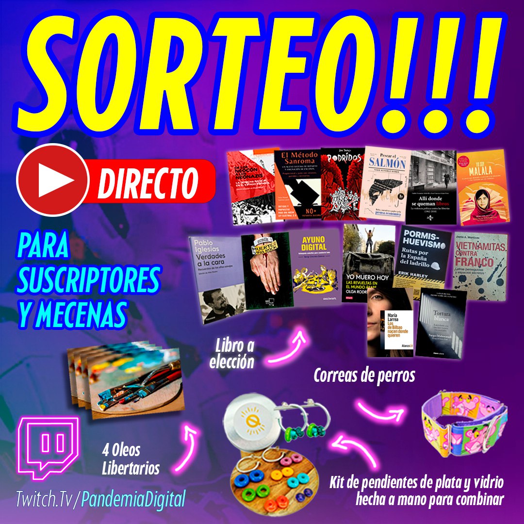 Ya estamos en directo Todo sobre las monjas franquistas disidentes. Invasión de partidos de ultraderecha en elecciones europeas. Tele pública de Almería loquísima 🎁¡Y ADEMÁS SORTEO! 🎁 ¿Te vienes? twitch.tv/pandemiadigital