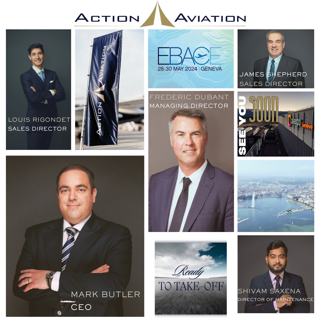 EBACE 2024 is approaching, and we are looking forward to the forthcoming opportunity to engage with our colleagues, partners, and clients!

#EBACE2024 #Geneva #Palexpo #ActionAviation #aircraftsales #aircraftmanagement #aircraft