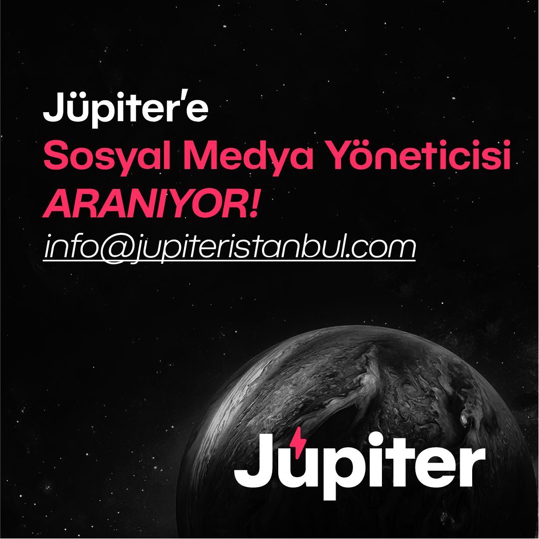 Sosyal Medya Yöneticisi Aranıyor – Jüpiter İstanbul 👇 Başvuru ve Detaylar: ajansgiller.com/ilan/sosyal-me…

#sosyalmedyauzmanı #ajansgiller #sosyalmedyayöneticisi #kariyer