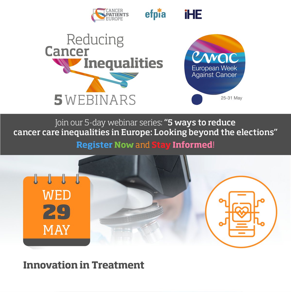 Innovation in cancer care has transformed treatment outcomes, enhancing survival rates and quality of life. Yet, cancer care inequalities persist across Europe!

Join us on 29 May👉lnkd.in/eTYf6y8H 

#ReduceCancerInequalities #EWAC2024 #EUCancerPlan #CloseTheCareGap