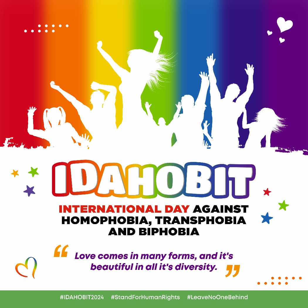 Love comes in many forms, and it's beautiful in all its diversity. Happy International Day Against Homophobia, Transphobia, and Biphobia! We Call upon our Religious Leaders to spread the Love and protect Human Rights#IDAHOBIT2024#StandForHumanRights #LeaveNoOneBehind