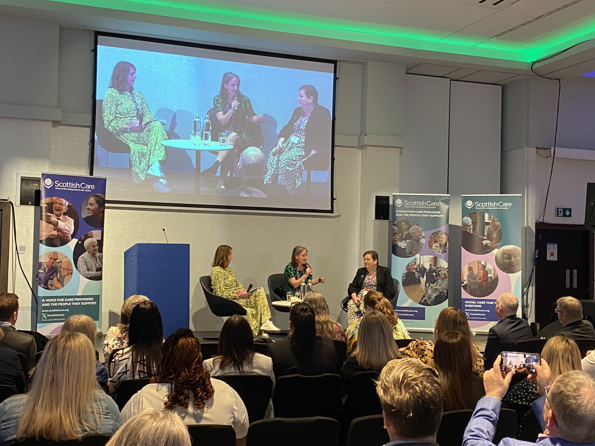 scottishcare's tweet photo. We need to recognise that social care is an investment to society. And that one day we may all need to access social care. We need to value social care and better reward the workforce. 

@MareeToddMSP at #Homecare24 #CareRevolution https://t.co/ThaTDasFB9
