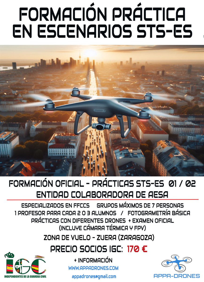 IGCAccionSocial (@igcformacionyas) on Twitter photo Los socios de IGC que deseen realizar un curso de piloto de drones pueden aprovechar esta estupenda oferta. Les será de gran ayuda.
#IGC #TuEresIGC <a href="/AppaDrones/">APPA-DRONES</a> Los socios de IGC que deseen realizar un curso de piloto de drones pueden aprovechar esta estupenda oferta. Les será de gran ayuda.
#IGC #TuEresIGC <a href="/AppaDrones/">APPA-DRONES</a>