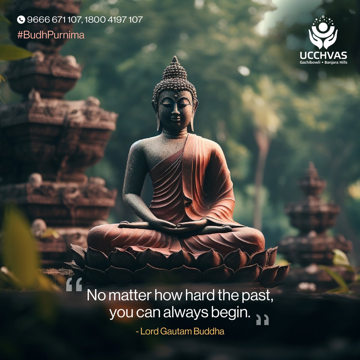 Here’s to leaving tough times behind as we celebrate the teachings of Buddha on the auspicious occasion of Buddha Purnima. 

May we all find the path to healing and enlightenment.

#BudhPurnima #Ucchvas #TransitionalCare #Rehabilitation #Therapy #Physiotherapist #Hyderabad