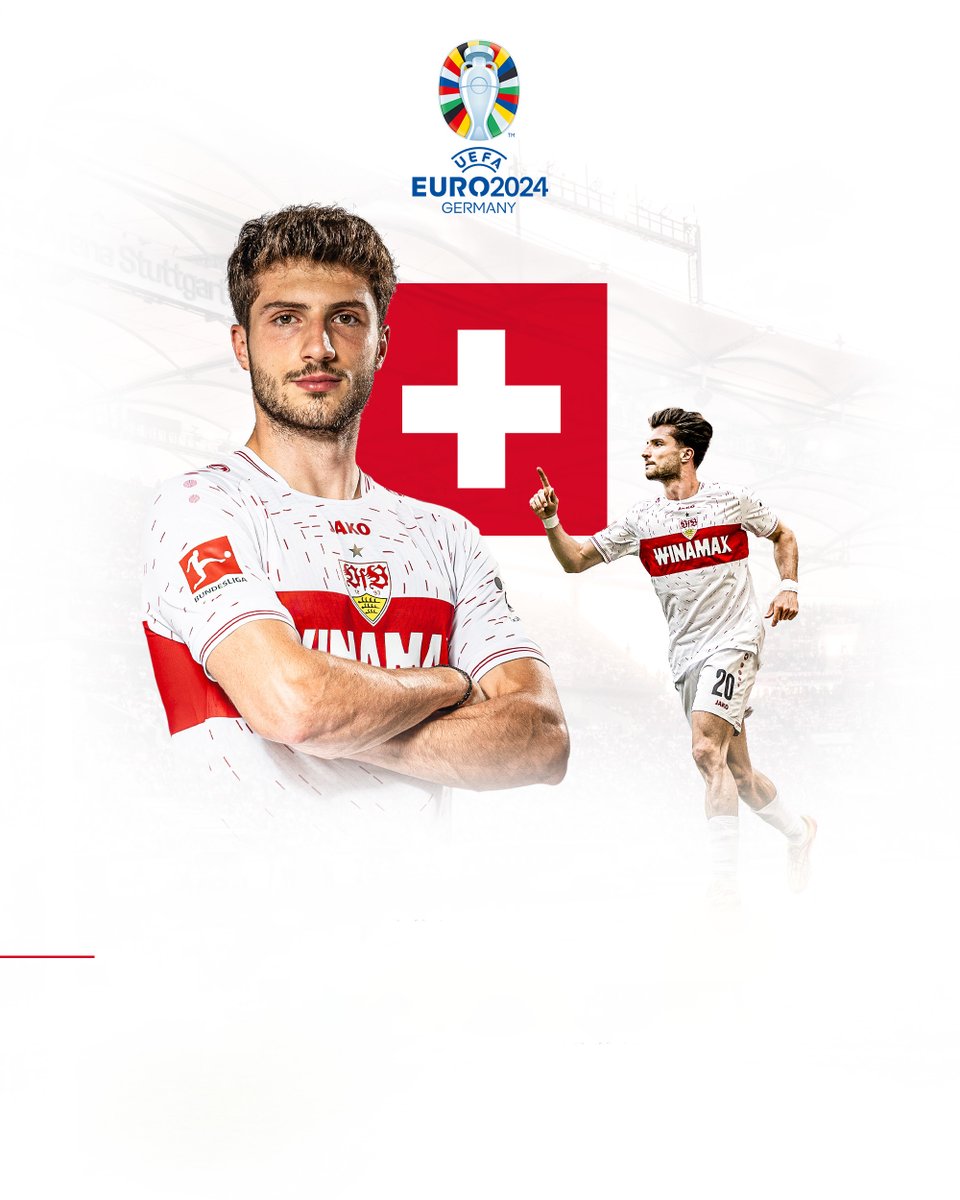 Leonidas #Stergiou in Switzerland's provisional EURO squad: the 22-year-old has been called up to the senior national team by Swiss coach Murat Yakin. Congratulations, Leo! 🇨🇭💪 #VfB | #EURO2004